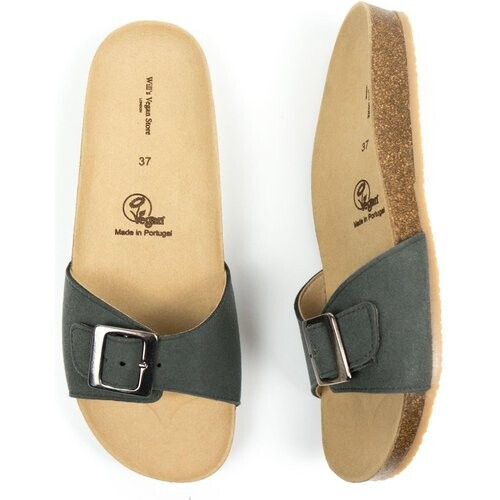 Will's Vegan Store dames vegan Slippers Single Strap Groen Tweedehands