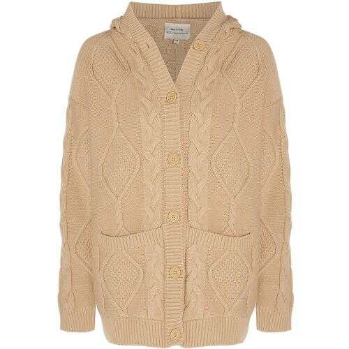 Will's Vegan Store dames vegan Vest Gebreid Camel Tweedehands