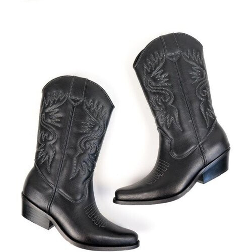 Will's Vegan Store dames vegan Laarzen Western Zwart Tweedehands