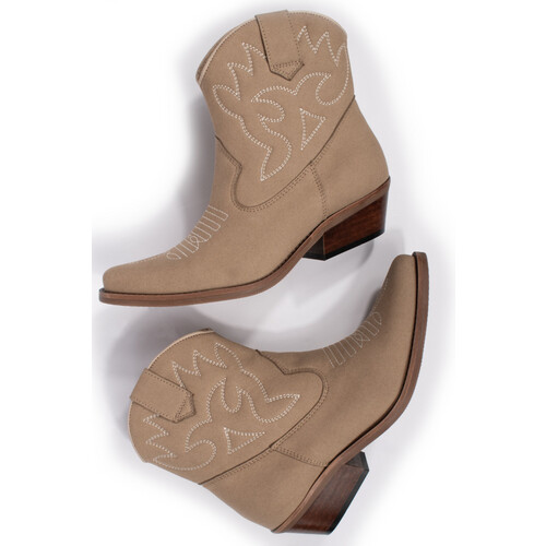 Will's Vegan Store dames vegan Western Boots Low Western Zand Tweedehands