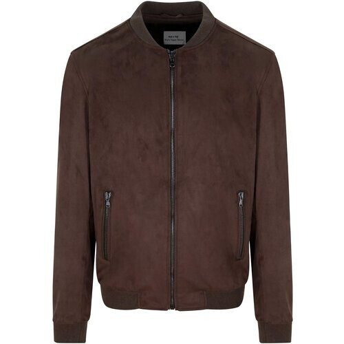 Will's Vegan Store mannen vegan Bomber Jacket Donkerbruin Tweedehands