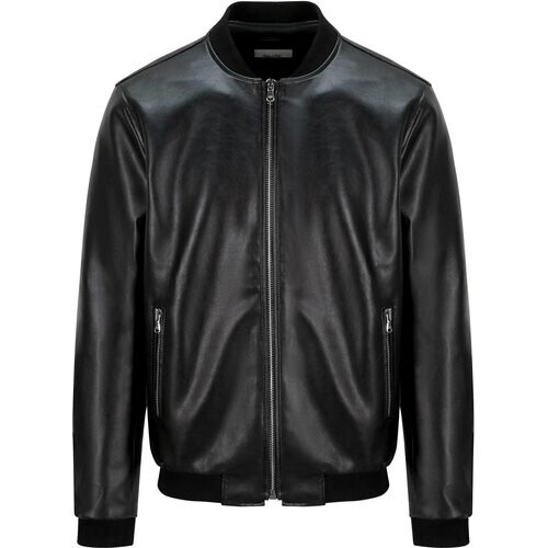 Will's Vegan Store mannen vegan Bomber Jacket Zwart Tweedehands