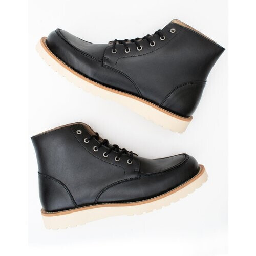 Will's Vegan Store mannen vegan Boots Low Rig Zwart Tweedehands