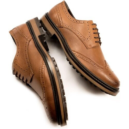 Will's Vegan Store mannen vegan Brogues Continental Bruin Tweedehands