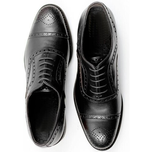 Will's Vegan Store mannen vegan Brogues Goodyear Welt Zwart Tweedehands