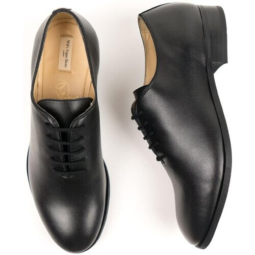 Will's Vegan Store mannen vegan City Oxfords Zwart Tweedehands