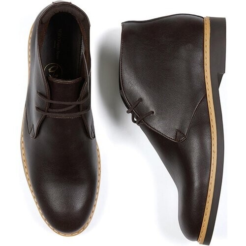 Will's Vegan Store mannen vegan Desert Boots Signature Donkerbruin Tweedehands