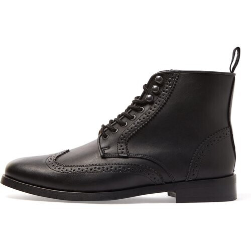 Will's Vegan Store mannen vegan Herenboots Brogue Zwart Tweedehands