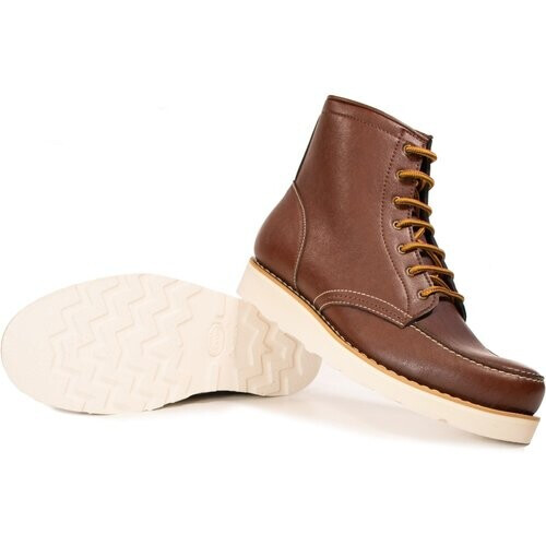 Will's Vegan Store mannen vegan Laarzen Goodyear Welt Rig Kastanjebruin Tweedehands
