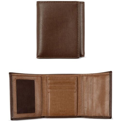 Will's Vegan Store mannen vegan Portemonnee Trifold Id Bruin Tweedehands