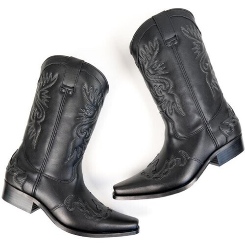 Will's Vegan Store mannen vegan Western Boots Zwart Tweedehands