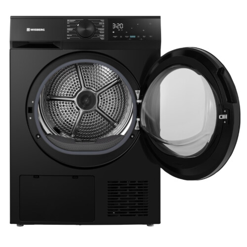 Wisberg Wbdr1400a38bnb - Warmtepompdroger - 8 Kg - 65 Db - Energieklasse C - Zwart | Nieuw (outlet)