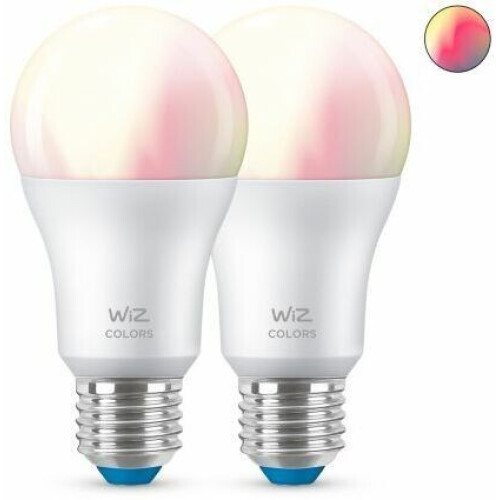 WiZ A60 E27 - Slimme LED Lamp - Dimbaar met miljoenen kleuren (2 stuks)