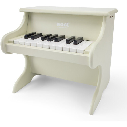 Woet® Houten Speelgoed Piano - Speelgoedinstrument - Inclusief Muziekboekje en Toonlader - Beige Tweedehands