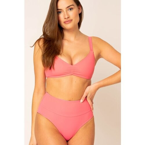 Woodlike dames vegan Bikinitop Ruffle Roze Tweedehands