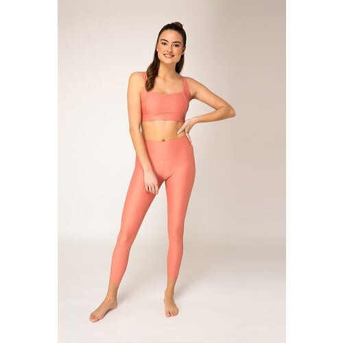 Woodlike dames vegan Legging High Waist Perzik Oranje Tweedehands