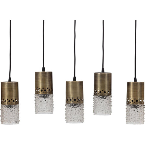 WOOOD Sprinkle Pendant Lamp 5 - Glas - Antiek Messing - 140x71x10