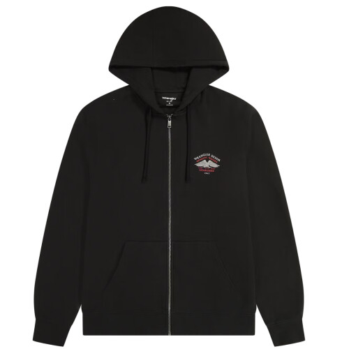 Wrangler Graphic Zip Hoodie 112362888 - 100% katoen - Ritssluiting - Faded Black - Maat L Tweedehands