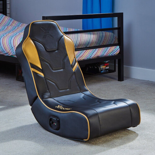 X Rocker Shadow - Gamestoel - 2.0 audio - 2 speakers - zwart/goud Tweedehands