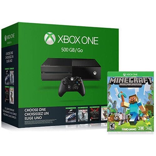 Xbox One 500GB - Zwart + Minecraft Tweedehands