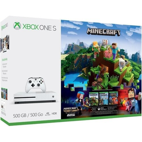 Refurbished Xbox One S 500GB - Wit + Minecraft Tweedehands