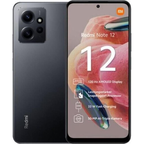 Xiaomi Redmi Note 12 - Zwart - 64 GB - Dubbele fysieke simkaart