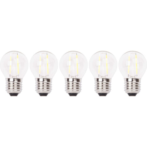 XQ-Lite XQ1404 - LED Kogellamp E27 - 2 Watt 200 lumen warmwit (5-pack) Tweedehands