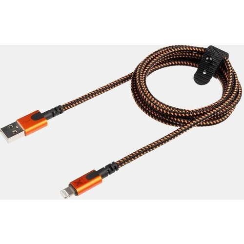Xtorm Xtreme USB To Lightning Cabel 1,5M Kabel Zwart/Oranje Tweedehands