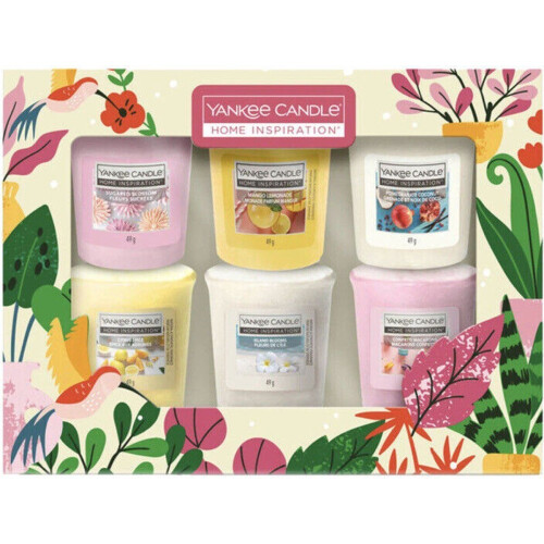 Yankee Candle - Gift Set - 6 x 49g votiefkaarsen - Geuren: gesuikerde bloesem mangolimonade granaatappelkokosnoot citruskruiden eilandbloemen confetti-macarons