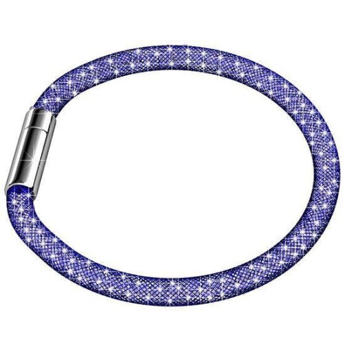 Yolora Dames Mesh Armband - Kalpa Camaka Kristallen - Paars