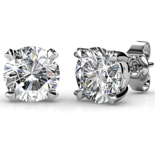 Yolora YO-159 - Dames Oorbellen - Kalpa Camaka Kristallen - Zilverkleurig 18K Wit Verguld Tweedehands