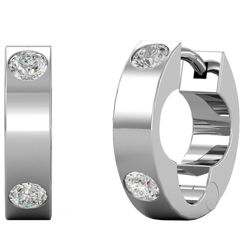 Yolora YO-E067-WG-CC - Dames Oorbellen - Kalpa Camaka Kristallen - Zilverkleurig