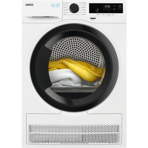 Zanussi Zdh87a2dg - Warmtepompdroger - 8 Kg - Easyiron - 66 Db - Energieklasse A++ | Nieuw (outlet) Tweedehands