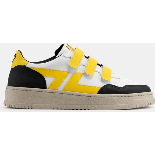 Zèta mannen vegan Sneakers Zeta X Cafe Joyeux Klittenband Geel Tweedehands