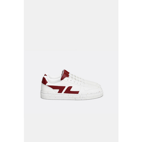 Zèta mannen vegan Sneakers Druivenleer Donkerrood Tweedehands
