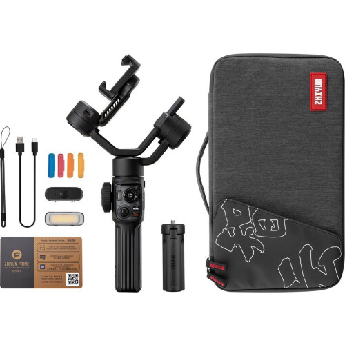 Zhiyun Smooth 5S AI - Gimbal - 3 assig - AI Tracker Lichtbox Tas - Zwart