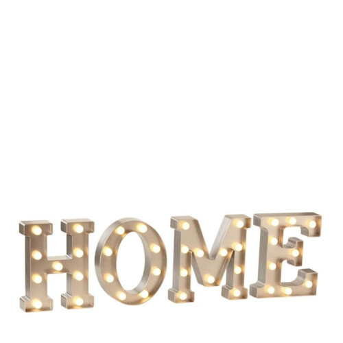 Zilveren Letterverlichting HOME - LED - 32 lampjes - 19x23 cm Tweedehands