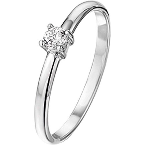 Zilveren Ring Zirkonia - 3mm Breed - Maat 16.50