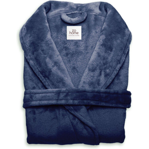 Zohome Badjas Cara - Kamerjas voor Dames en Heren - XL - Ochtendjas - Geschikt voor de Sauna - Blauw