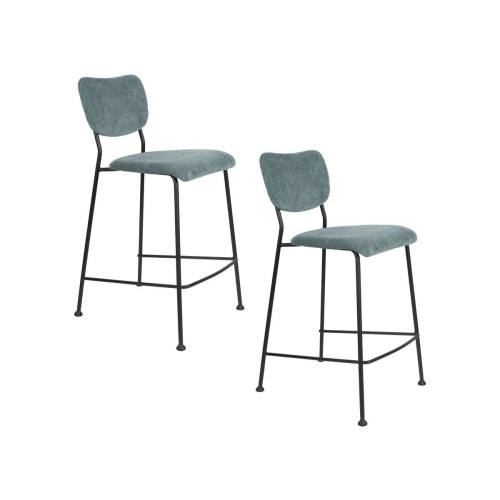 Zuiver Benson Barkruk - Duopack - 64,5 cm - Grey/Blue