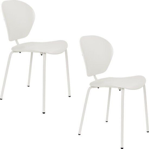 Zuiver Ocean Chair - Eetkamerstoelen - Gerecycled oceaanplastic - Coconut Milk (set van 2)