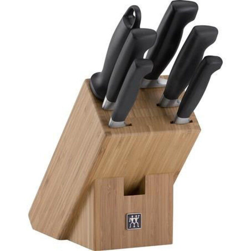 Zwilling 4 Star - Messenblok - 5 messen en aanzetstaal - Bamboe