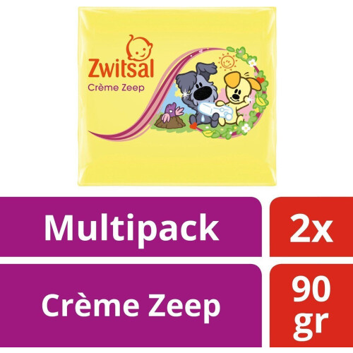 Zwitsal Woezel & Pip Zeep - 90gr - Hypoallergeen - Dermatologisch getest (2 stuks)